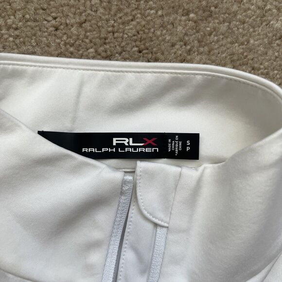 RLX Ralph Lauren 1/4 Zip Pullover Womens Small White Golf Performance Pickleball - Picture 2 of 7